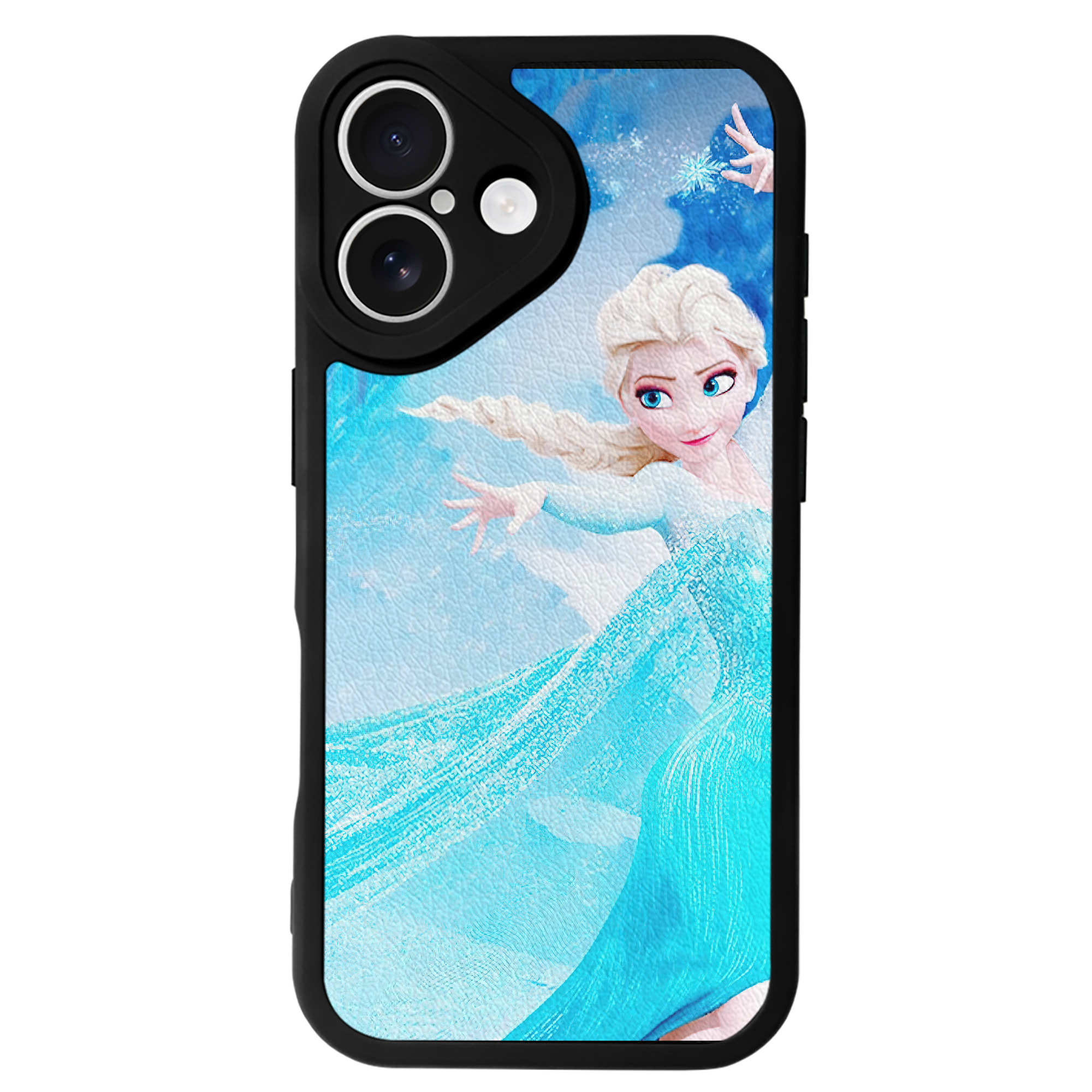 （画像用） アナと雪の女王 アンナ エルサ Frozen Anna Elsa 【iPhone 16シリーズ対応】シリコンスマホケース（レザー調） 材質：シリコン
